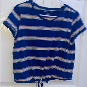 AEO rainbow stripe tee